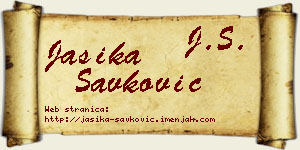 Jasika Savković vizit kartica